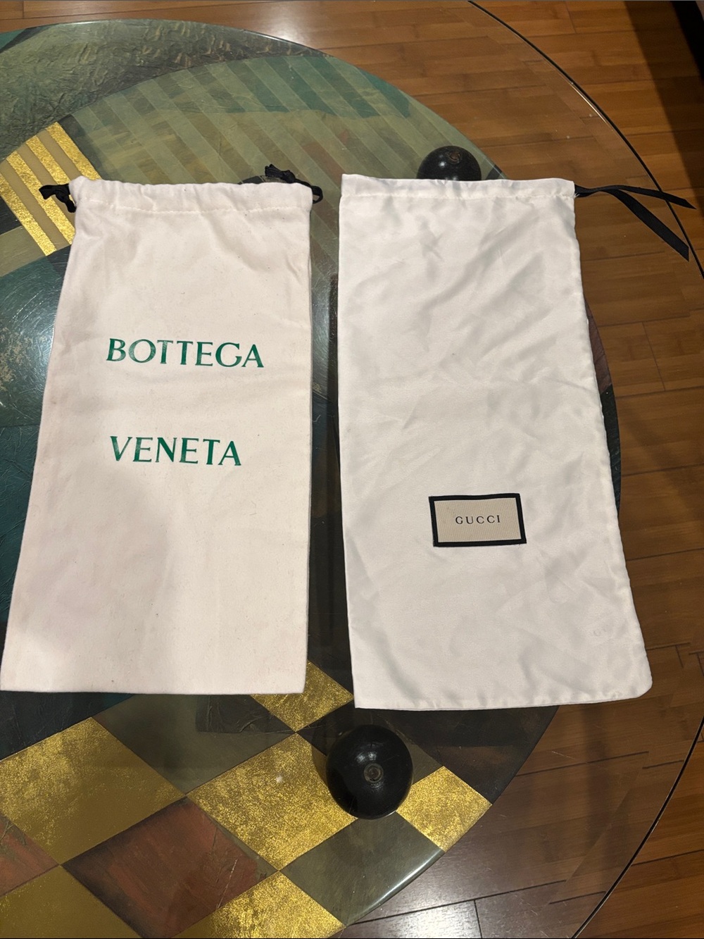 Gucci White Dust Bag with Black Logo Patch